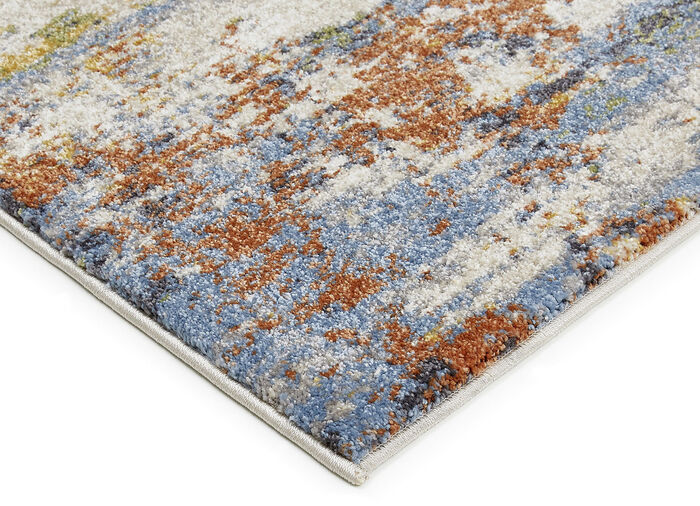 Inventief ontworpen bruggen en tapijten BEIGE-BLAUW
