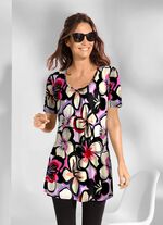 Lang shirt met subtiele plooien 