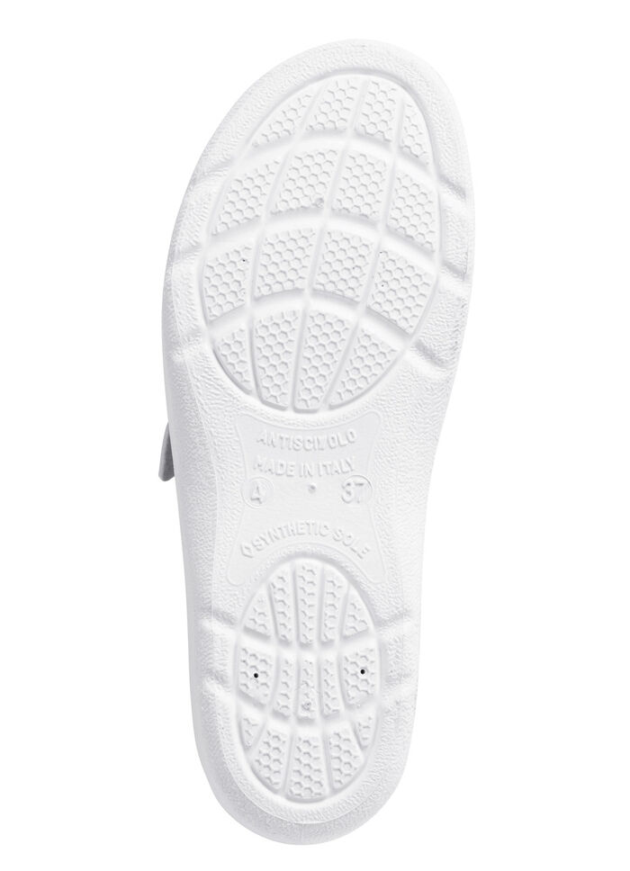 Muiltjes met bloemenprint WIT-BONTE