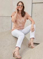 Broek met sierstiksels 