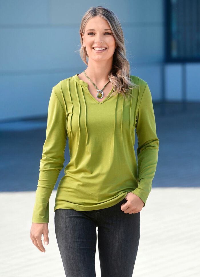 Shirt met bies aan de voorkant 