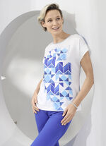 Shirttuniek met geweldige randprint 