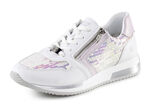 Sneakers van een interessante materiaalmix WIT-LICHT LILAC