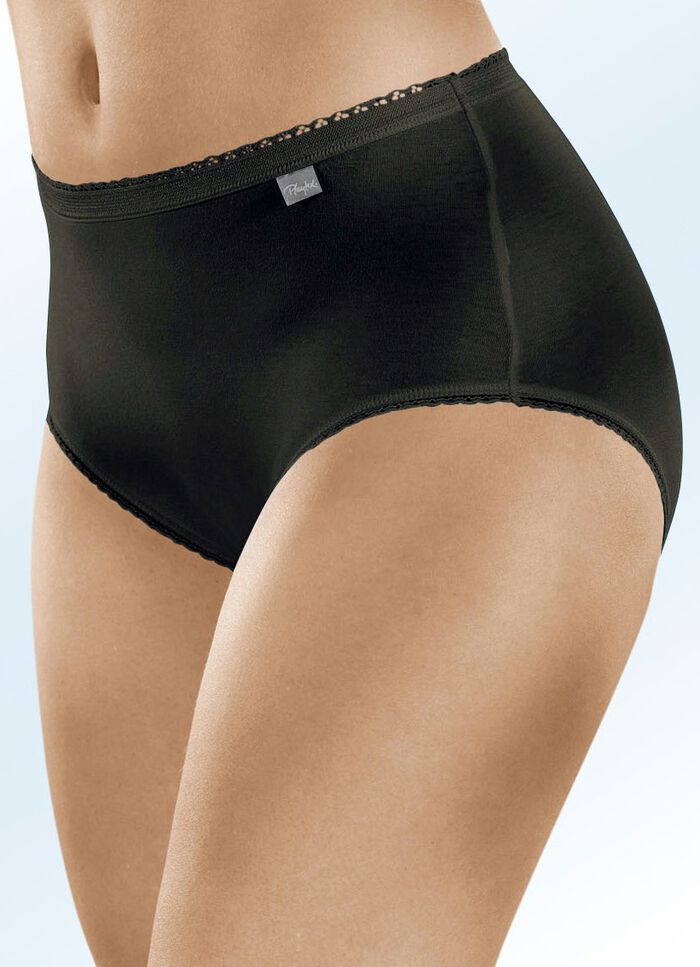 Set van drie slips met kanten boorden, van Playtex ZWART