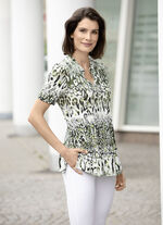 Shirttuniek met randprint 