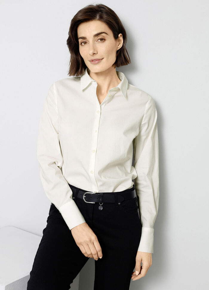 Blouse met overhemdkraag ECRU