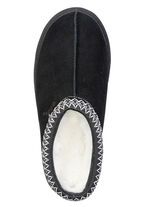 ELENA EDEN, warme damesklompen, met lamsvacht ZWART