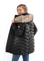 Donsjack met afneembare capuchon 