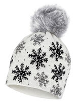 Trendy dameshoed met sneeuwvlokdesign WIT