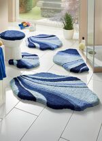 Geweldige badkamerset in blotevoetenzachte kwaliteit BLAUW