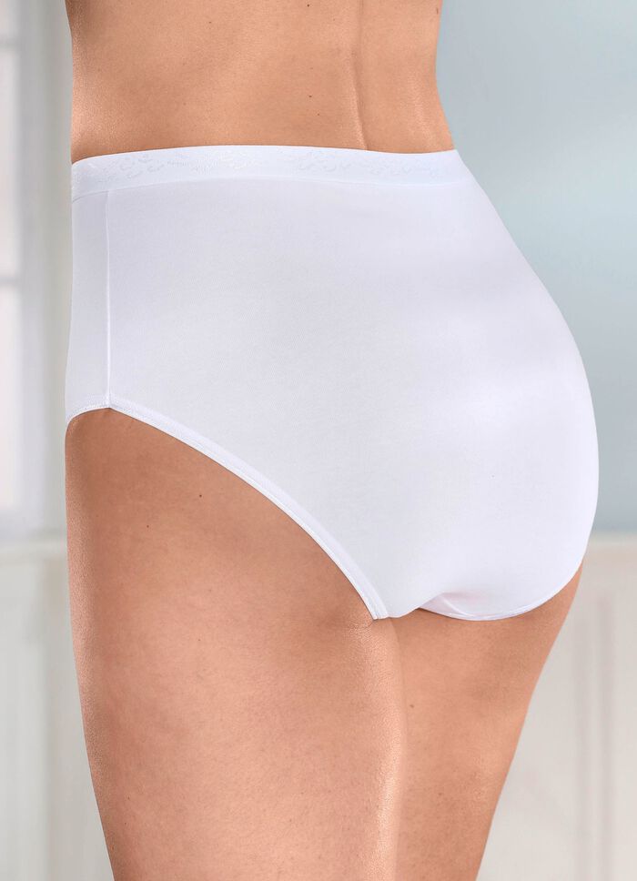 Set van vijf slips met een gestructureerde elastische tailleband 