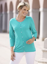 Trui in jasjelook TURQUOISE