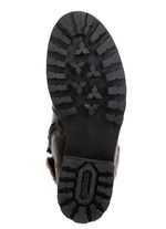 Remonte enkellaarzen met veters en pluche kraag DONKERBRONS