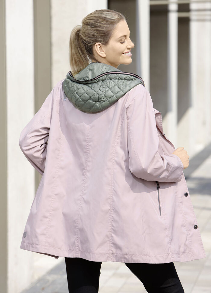 Functionele jas met afneembare capuchon 