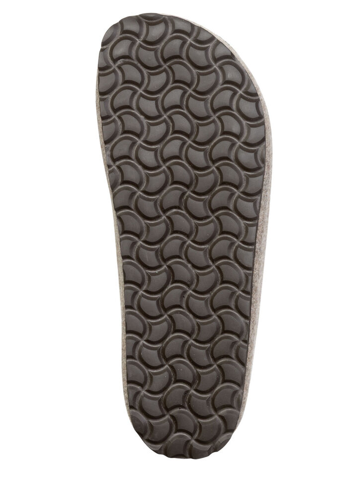 GINO GALANTE, trendy herenpantoffels, breedte H, met hertenborduursel SAND