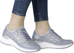 Rieker vetersneakers gemaakt van bedrukt synthetisch materiaal HELLBLAU-SILBER