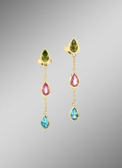 Oorstekers met schitterende, echte edelstenen 