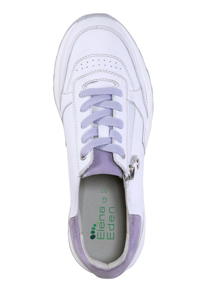 ELENA EDEN veterschoen van nappaleer met su&egrave;de details 