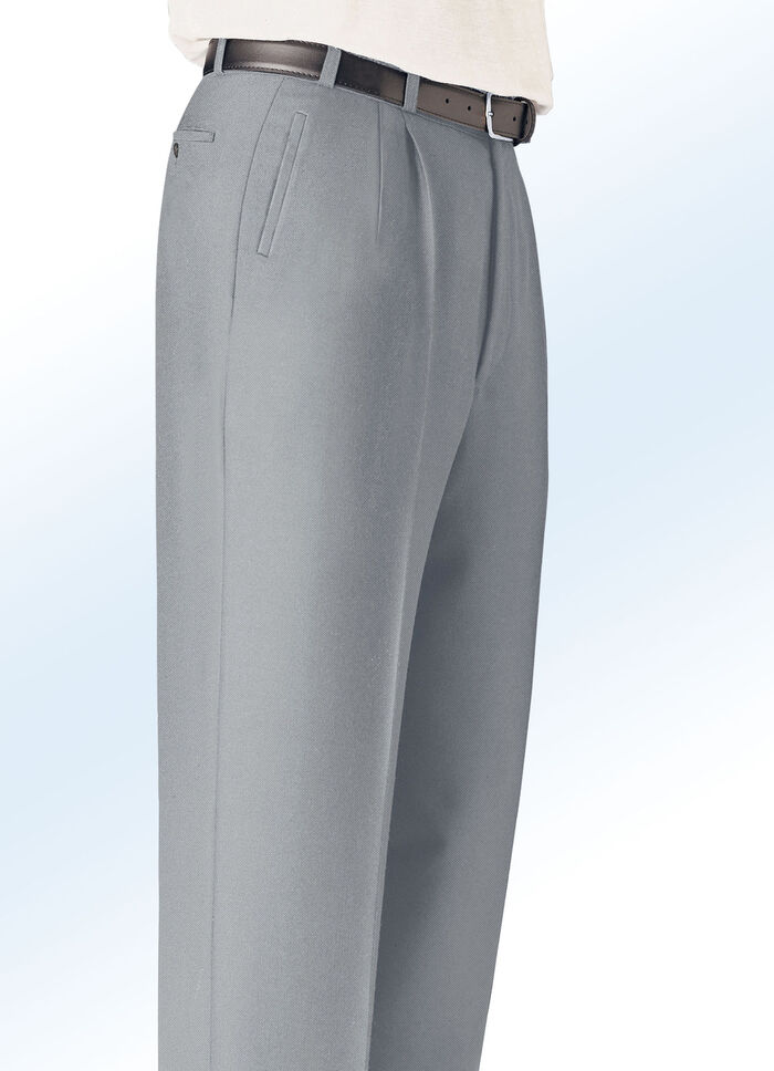 Broek &quot;Klaus Models&quot; met zijzakken RIETGROEN GEM?EERD