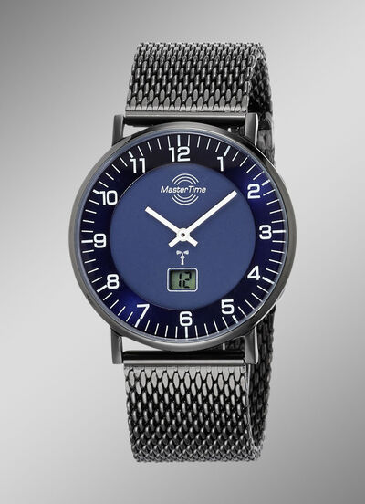 Master Time radiogestuurd herenhorloge met roestvrijstalen band 