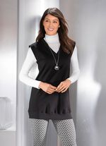 Zwart truivest met V-hals 