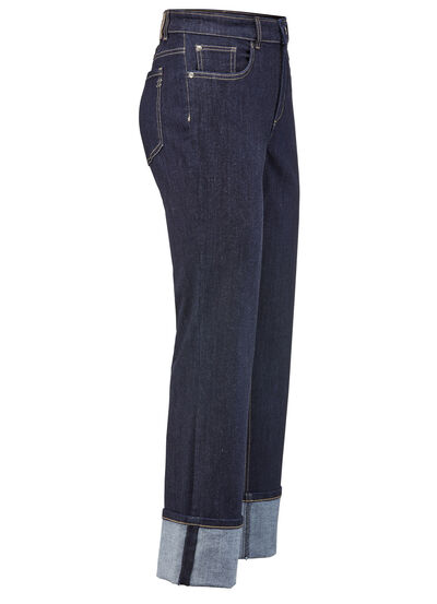 Magische jeans met oprolbare manchetten 