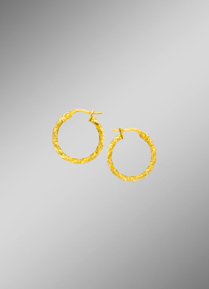 Gedraaide gouden oorbellen 