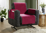 Fluweelzachte fauteuil- en bankbeschermers met antislip achterkant BORDEAUX