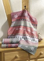 Theedoekenset, 3-delig met hertentaferelen 