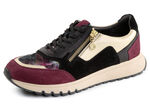 LAURA KENT, stijlvolle damessneakers, breedte G, met uitneembaar voetbed SCHWARZ-BORDEAUX-GOLD