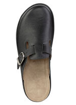 GINO GALANTE klomp van generfd nappaleer ZWART