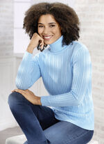 Pullover met een rekbare structuur LICHTBLAUW