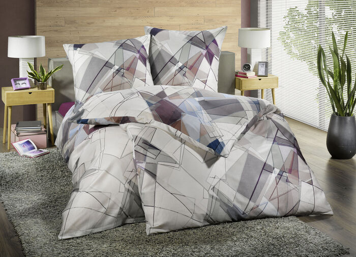 Beddengoedset in Mako satijnkwaliteit TAUPE