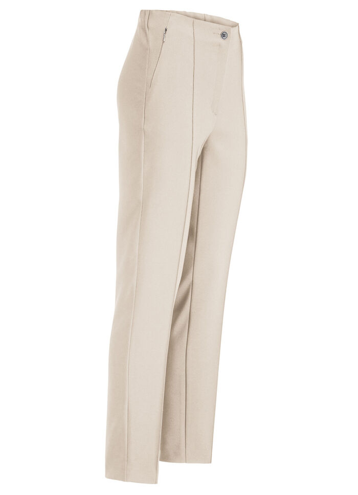 Broek met een getailleerde tailleband BEIGE