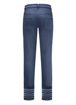 Broek met uitgebreide borduursels in etnische stijl BLAU