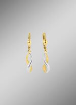 Gedraaide oorbellen in tweekleurig 