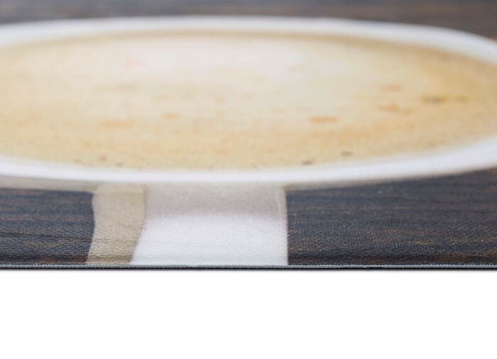 Keukenloper koffiekopjes, met antislip achterkant BRUIN