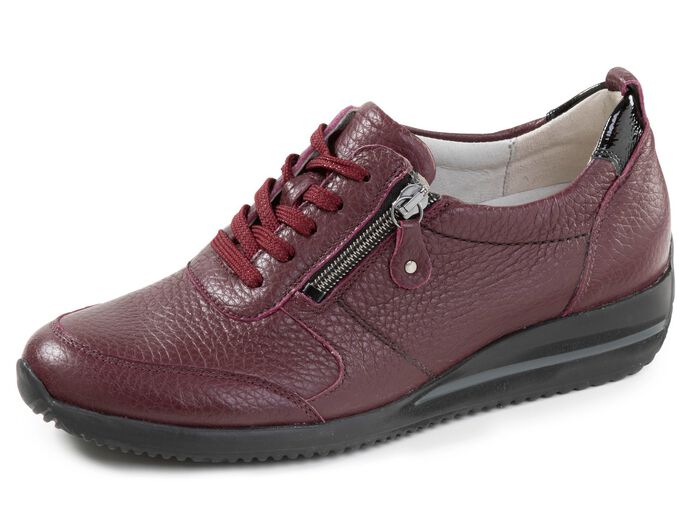 Waldl&auml;ufer, lichte damessneakers, breedte H, met uitneembaar voetbed BORDEAUX