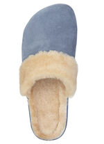 Mubb, warme damespantoffels, breedte H, met lamsvacht JEANS