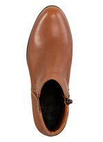 ELENA EDEN enkellaarsjes met trendy decoratieve klinknagels COGNAC