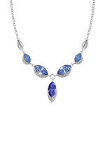 Maritieme fascinatie – ketting met blauwe Swarovski kristallen 