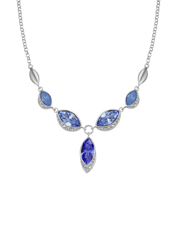 Maritieme fascinatie – ketting met blauwe Swarovski kristallen 