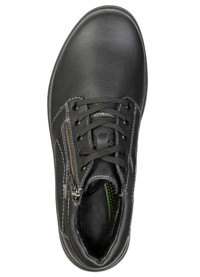 GINO GALANTE, gevoerde herenlaarzen, winterschoenen, breedte H, met rits SCHWARZ
