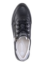 Remonte sneakers met veters en glinsterende zilveren contrastrand MARINE