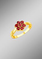 Damesring met echte granaat 