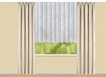 Overgordijn met golfdesign en universele railtape BEIGE