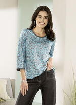 Shirt met zilverkleurige sierplaatjes 