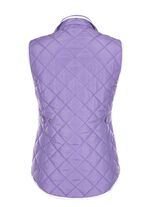 Gewatteerd vest met contrasterende biezen PAARS