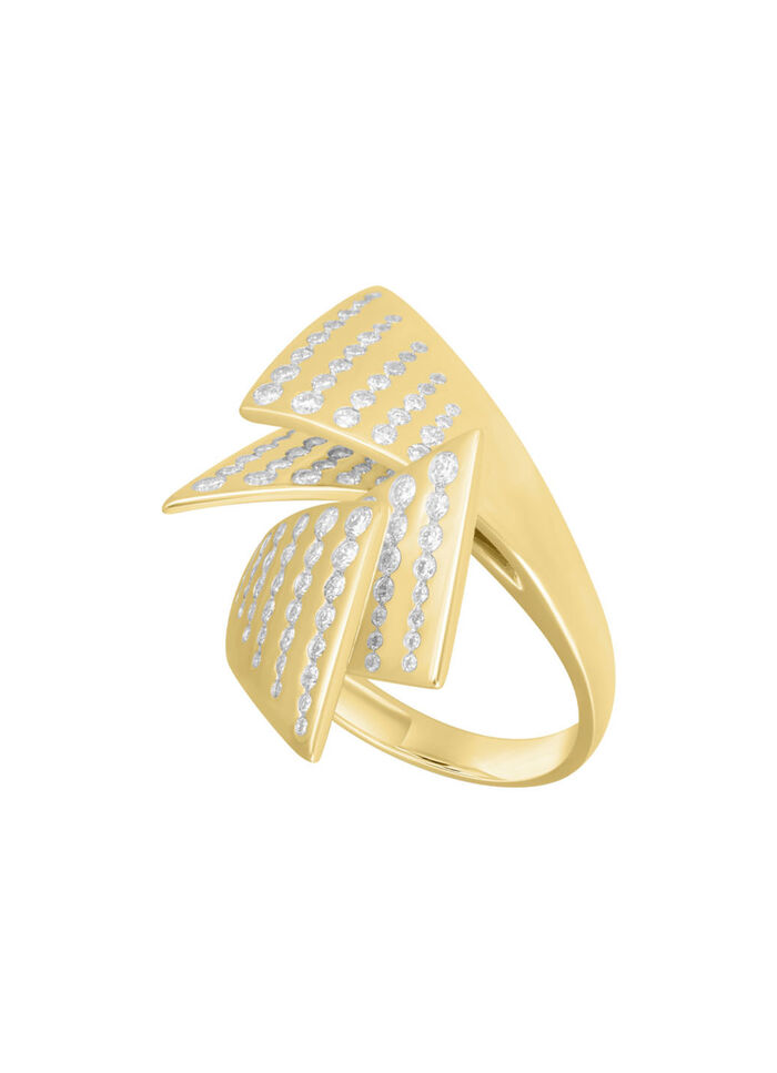 Moderne damesring met 124 diamanten 