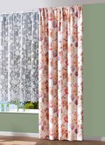 Bloemenmotief over gordijn 